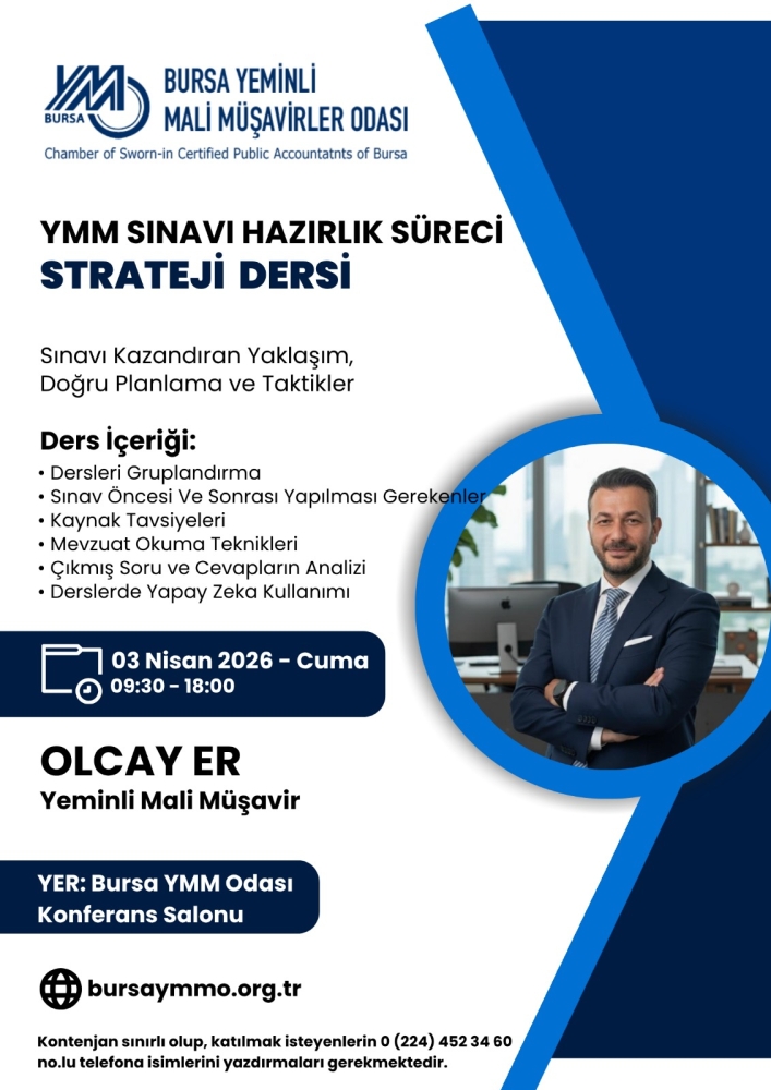 YMM SINAVI HAZIRLIK SÜRECİ STRATEJİ DERSİ
